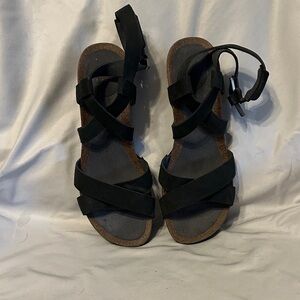 Teva Black Strappy Sandals